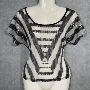 Charlotte-russe Women's Black and Grey Vest